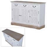 Newport White Washed 3 Door Cabinet